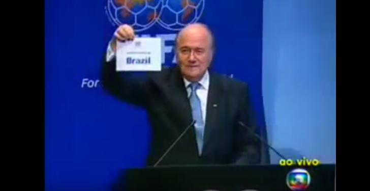  Not&iacute;cia televisiva: Brasil &eacute; confirmado como sede da Copa de 2014&nbsp;