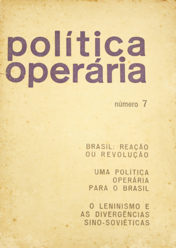   Capa do jornal "Política Operária",
  edição nº 7