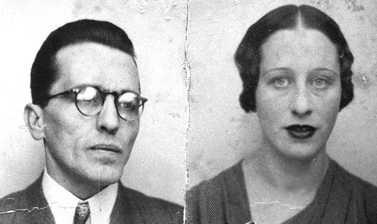  <strong> O casal Antônio e Maria Vilar: </strong> Prestes e Olga, nas fotografias do passaporte português com que viajaram ao Brasil 