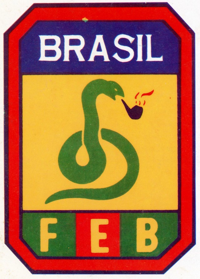   Emblema da FEB, criado como resposta aos c&eacute;ticos que duvidavam da participa&ccedil;&atilde;o brasileira