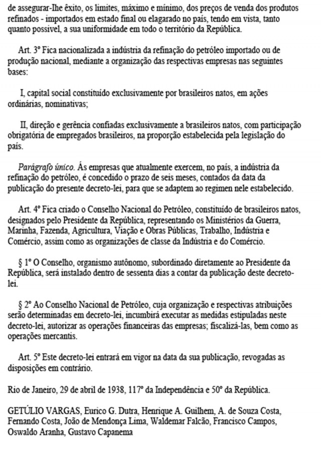   Texto integral  do Decreto-Lei n&ordm; 395, de 29 de abril de&nbsp;1938