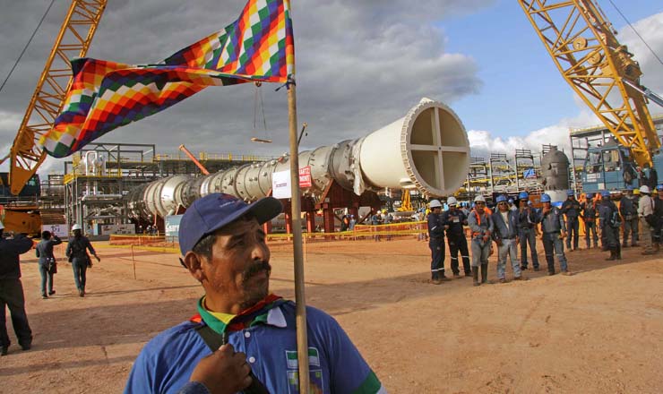  <strong> Instalação petrolífera ocupada: </strong> empresas estrangeiras ganham muito e pagam pouco à Bolívia