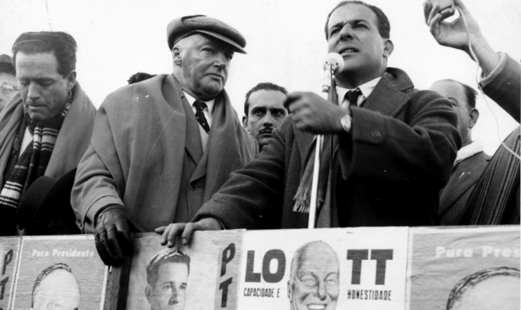  <strong> Lott e Jango em campanha</strong> no Rio Grande do Sul, em maio de 1960