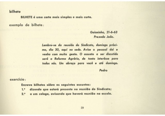   Cartilha "Viver é Lutar"  publicada em 1963