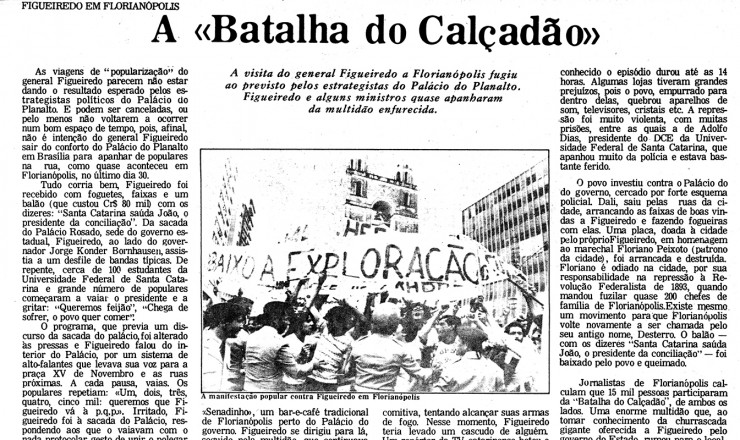  <strong> A "Batalha do Calçadão" </strong> relatada pelo jornal "Movimento" em dezembro de 1979