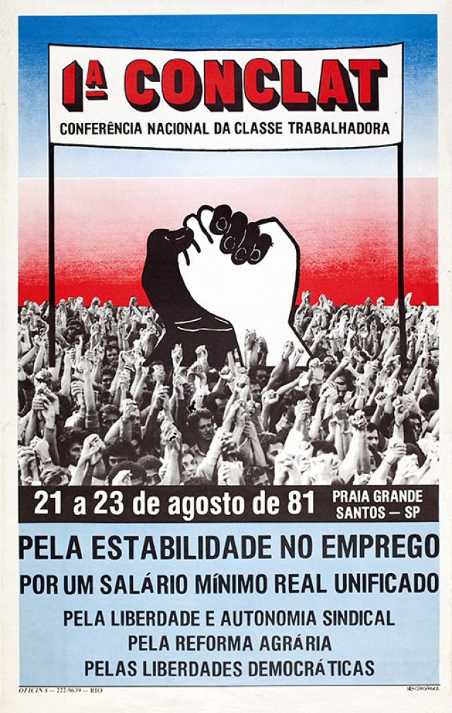  Cartaz de divulga&ccedil;&atilde;o da 1&ordf; Confer&ecirc;ncia Nacional das Classes Trabalhadores (Conclat)