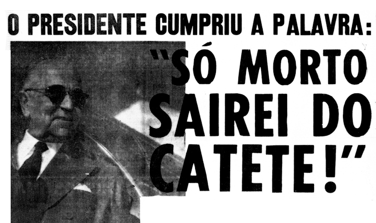  <strong> Capa do jornal "Última Hora" </strong> noticia o suicídio de Vargas na edição de 24 de agosto de 1954