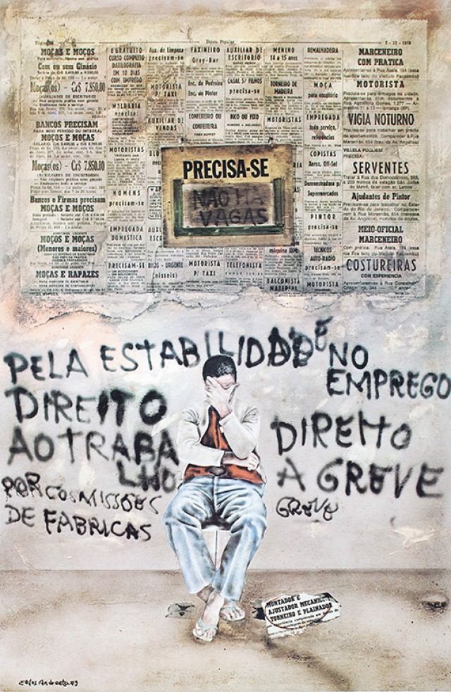  Cartaz de Elifas Andreato para o fundo de greve dos metalúrgicos
