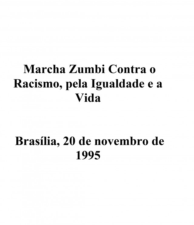  Documento entregue pelo movimento em novembro de 1995