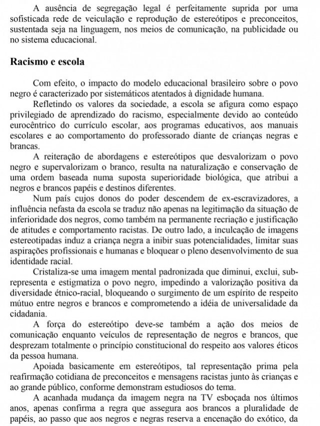  Documento entregue pelo movimento em novembro de 1995